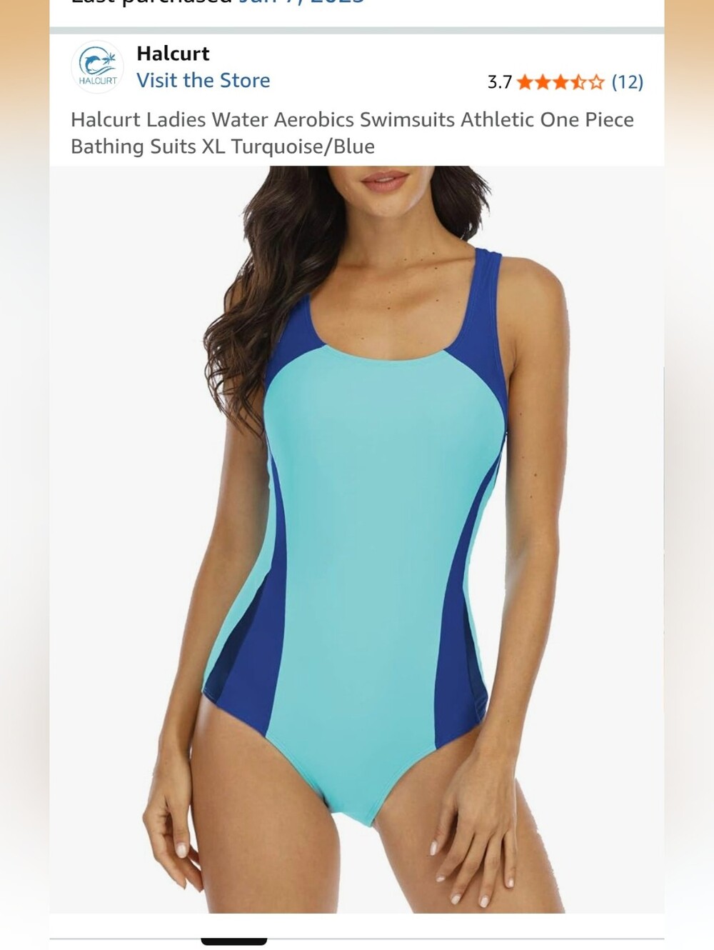 Halcurt Turquoise and Blue One-Piece Swimsuit Women's Sizing XL